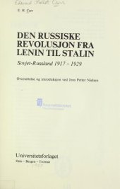 book Den russiske revolusjon fra Lenin til Stalin : Sovjet-Russland 1917-1929