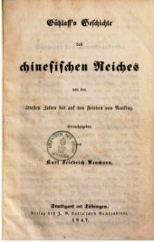 book Gützlaffs Geschichte des chinesischen Reiches von den ältesten Zeiten bis zum Frieden von Nanking