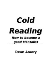 book Cold Reading - How To Become A Good Mentalist