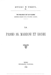 book La Passio ss. Mariani et Iacobi