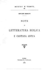 book Nuove note di letteratura biblica e cristiana antica