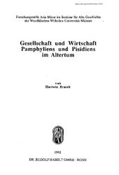 book Gesellschaft und Wirtschaft Pamphyliens und Pisidiens im Altertum