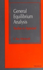 book General Equilibrium Analysis: Studies in Appraisal