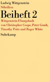 book Schriften : Beiheft 2 : Wittgenstein-Übungsbuch