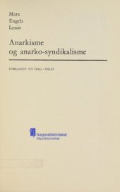 book Anarkisme og anarko-syndikalisme