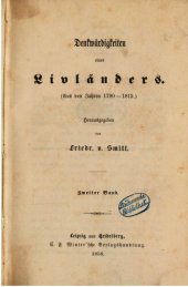 book Denkwürdigkeiten eines Livländers (Aus den Jahren 1790-1815)