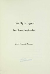 book Forflytninger : lov, form, begivenhet