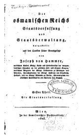 book Des Osmanischen Reichs Staatsverfassung und Staatsverwaltung