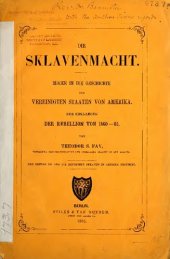 book Die Sklavenmacht : Blicke in die Vereinigten Staaten von Amerika. Zur Erklärung der Rebellion von 1860-1865