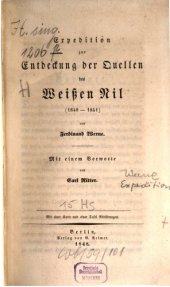 book Expedition zur Entdeckung der Quellen des Weißen Nil (1840-1841)