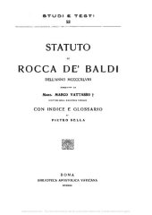 book Statuto di Rocca de' Baldi dell'anno 1848