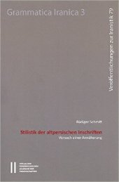 book Stilistik Der Altpersischen Inschriften: Versuch Einer Annäherung