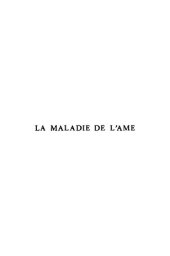 book La maladie de l'âme: étude sur la relation de l'âme et du corps dans la tradition médico-philosophique antique