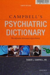 book Campbell's Psychiatric Dictionary