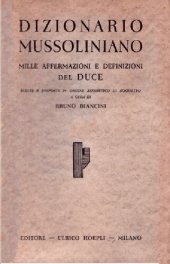 book Dizionario mussoliniano