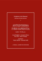 book Antiquissima iuris sapientia saec. VI-III a.C.