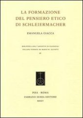 book La formazione del pensiero etico di Schleiermacher