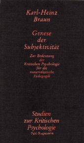 book Genese der Subjektivität: Zur Bedeutung der Kritischen Psychologie für die materialistische Pädagogik