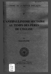 book L'antipaulinisme sectaire au temps des pères de l'Eglise