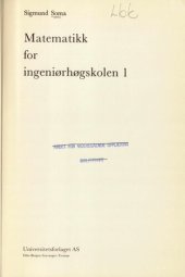 book Matematikk for ingeniørhøgskolen 1