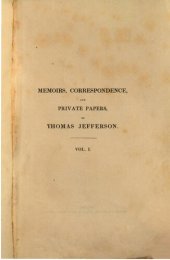 book Memoirs, Correspondence, and Private Papers of Thomas Jefferson, Late President of United States