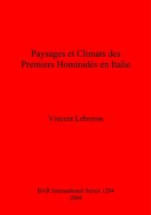 book Paysages et Climats des Premiers Hominidés en Italie