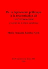 book De la taphonomie pollinique à la reconstitution de l’environnement: L’exemple de la région cantabrique