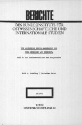 book Die Annäherung Peking-Washington und ihre Wirkungen auf Osteuropa / Das Antwortverhalten der Sowjetunion