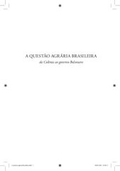 book A Questão Agrária no Brasil - da Colônia ao Governo Bolsonaro