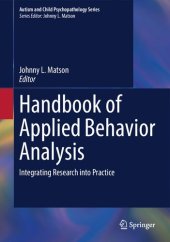 book Handbook of Applied Behavior Analysis: Integrating Research into Practice