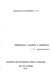 book Introdução a álgebra e aritmética
