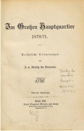 book Im Großen Hauptquartier 1870/71 : Persönliche Erinnerungen