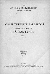 book Ságvári endre kulturális szemle Csongrád megyei tájékoztatója 1961.