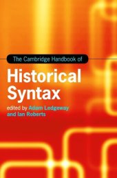 book The Cambridge Handbook of Historical Syntax (Cambridge Handbooks in Language and Linguistics)