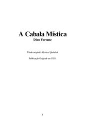 book A Cabala Mística