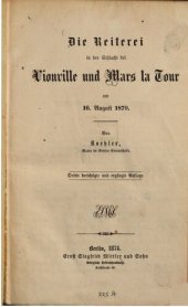 book Die Reiterei in der Schlacht bei Vionville und Mars la Tour am 16. August 1870