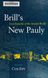 book Brill's New Pauly Encyclopaedia of the Ancient World (Cyr-Epy)