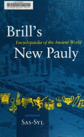 book Brill's New Pauly Encyclopaedia of the Ancient World (Sas-Syl)