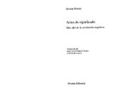 book Actos De Significado - Mas Alla De La Revolucion Cognitiva