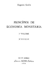 book Princípios de Economia Monetária