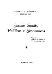 book Ensaios Sociais, Políticos e Econômicos