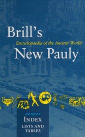 book Brill's New Pauly Encyclopaedia of the Ancient World (Index lists and tables)