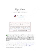 book Algorithms, or the Unofficial Guide to the Georgia Institute of Technology's CS6515: Graduate Algorithms