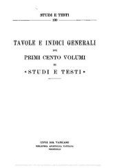 book Studi e testi. Tavole e indici generali dei volumi 1-100