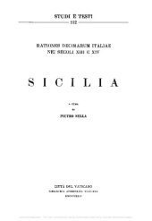 book Rationes decimarum Italiae nei secoli XIII e XIV. Sicilia