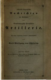 book Historisch-biographische Nachrichten zur Geschichte der brandenburgisch-preußischen Artillerie