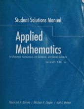 book Applied Mathematics for Business, Economics, Life Science and Social Sciences