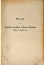 book Geschichte des Königl. Preuss. 6. Husaren-Regiments (ehedem 2. Schlesischen)