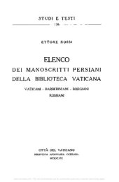 book Elenco dei manoscritti persiani della Biblioteca Vaticana