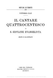 book Il cantare quattrocentesco di s. Giovanni Evangelista